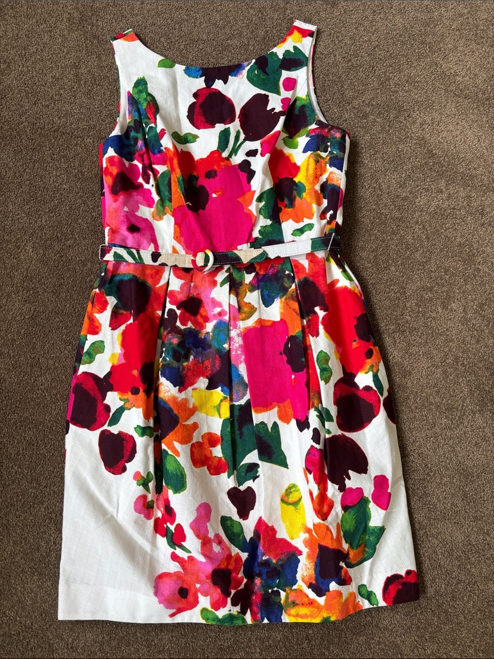 Eliza J floral on white Lined Dress